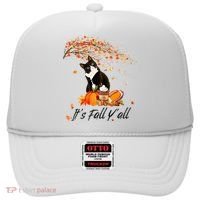 It's Fall Y'all Cute Black Cat Lovers Thanksgiving Halloween Hat thumb 0