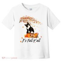 It's Fall Y'all Cute Black Cat Lovers Thanksgiving Halloween Toddler T-Shirt thumb 0