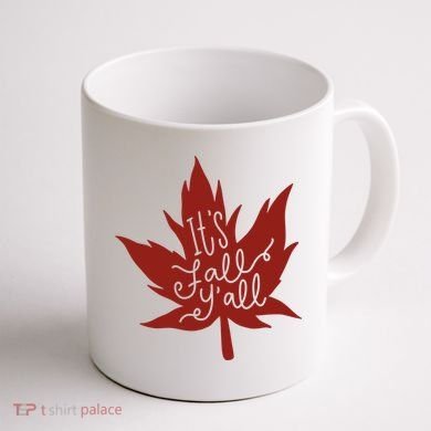 It's Fall Y'all Nature Lover Coffee Mug back