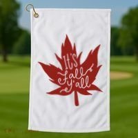 It's Fall Y'all Nature Lover Golf Towel thumb 1