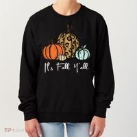 Its Fall Yall Graphic Shirt Women Thanksgiving Pumpkin Splicing Sleeve Fall Women's Sweatshirt thumb 0