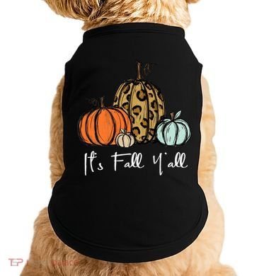 Its Fall Yall Graphic Shirt Women Thanksgiving Pumpkin Splicing Sleeve Fall Doggie Tank