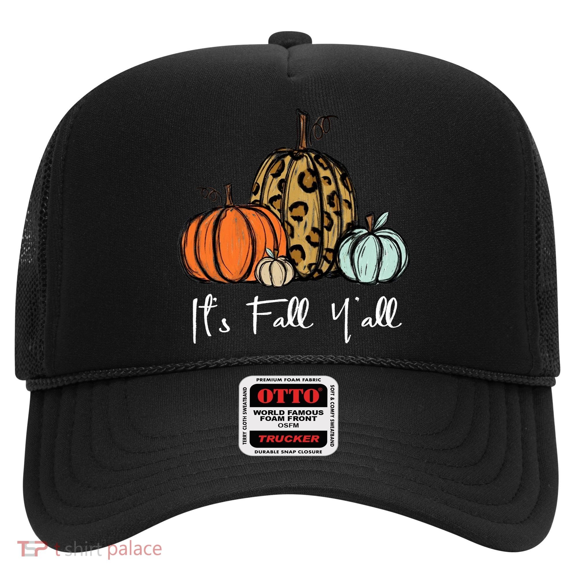 Its Fall Yall Graphic Shirt Women Thanksgiving Pumpkin Splicing Sleeve Fall Hat