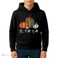 Its Fall Yall Graphic Shirt Women Thanksgiving Pumpkin Splicing Sleeve Fall Kids Hoodie thumb 4