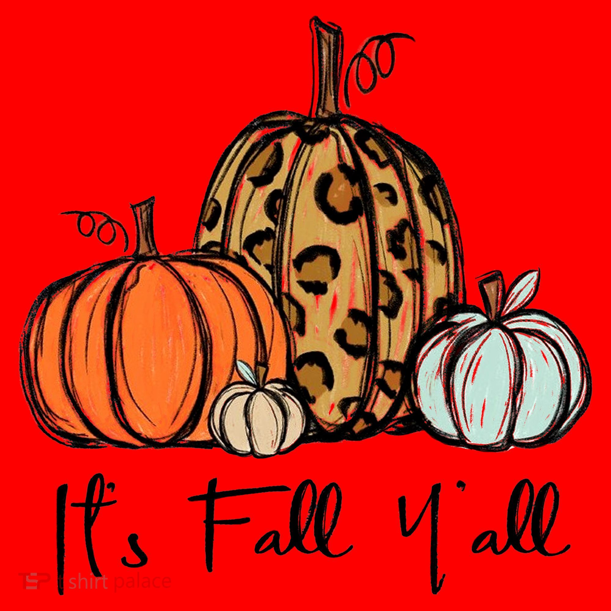 Its Fall Yall Graphic Shirt Women Thanksgiving Pumpkin Splicing Sleeve Fall Santa Hat