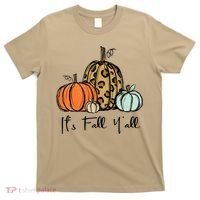 Its Fall Yall Graphic Shirt Women Thanksgiving Pumpkin Splicing Sleeve Fall T-Shirt thumb 0