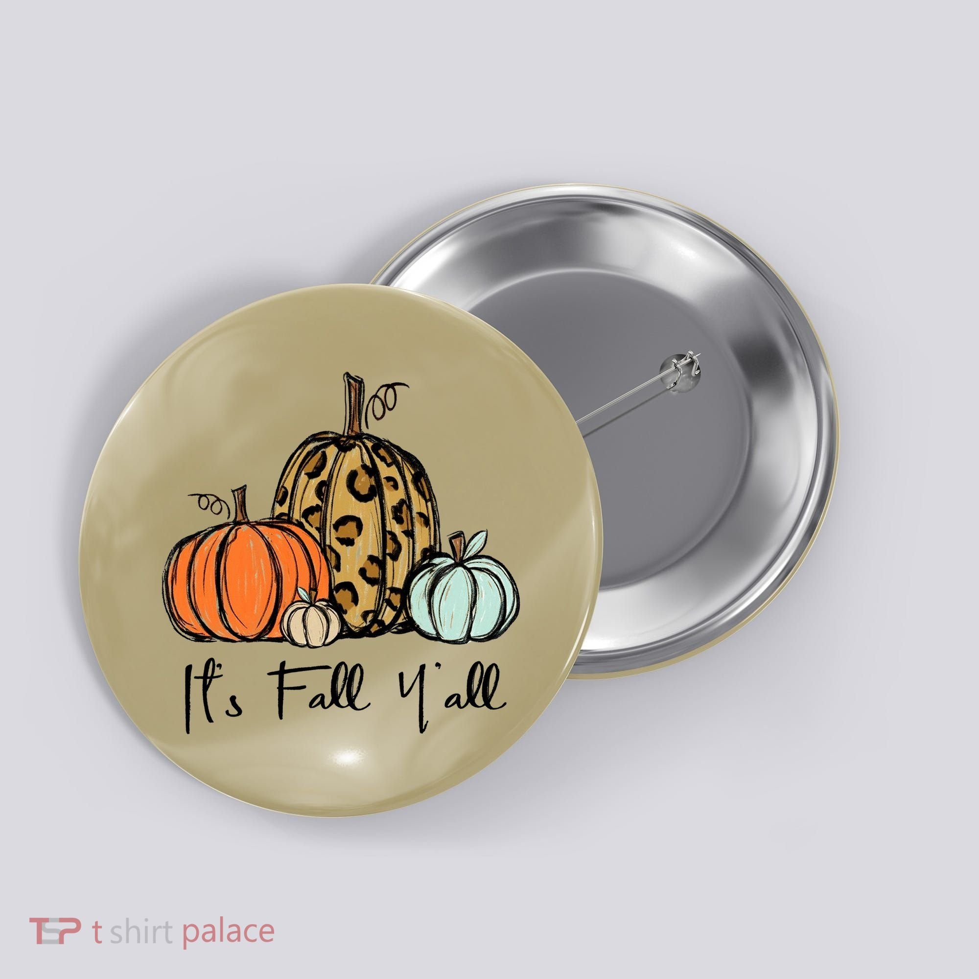 Its Fall Yall Graphic Shirt Women Thanksgiving Pumpkin Splicing Sleeve Fall Button