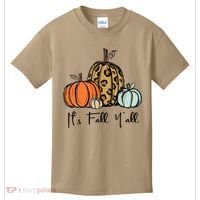 Its Fall Yall Graphic Shirt Women Thanksgiving Pumpkin Splicing Sleeve Fall Kids T-Shirt thumb 0