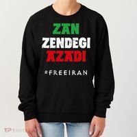 Iranian Flag ZAN ZENDEGI AZADI Support Iranian Women Protest Women's Sweatshirt thumb 0