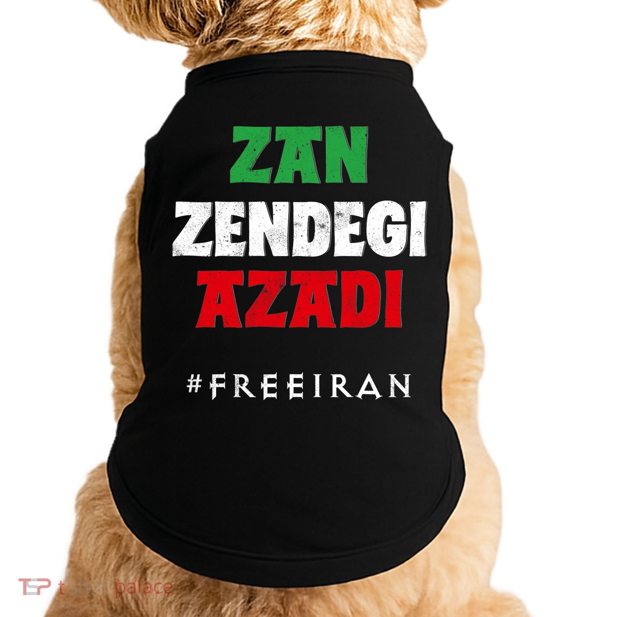 Iranian Flag ZAN ZENDEGI AZADI Support Iranian Women Protest Doggie Tank
