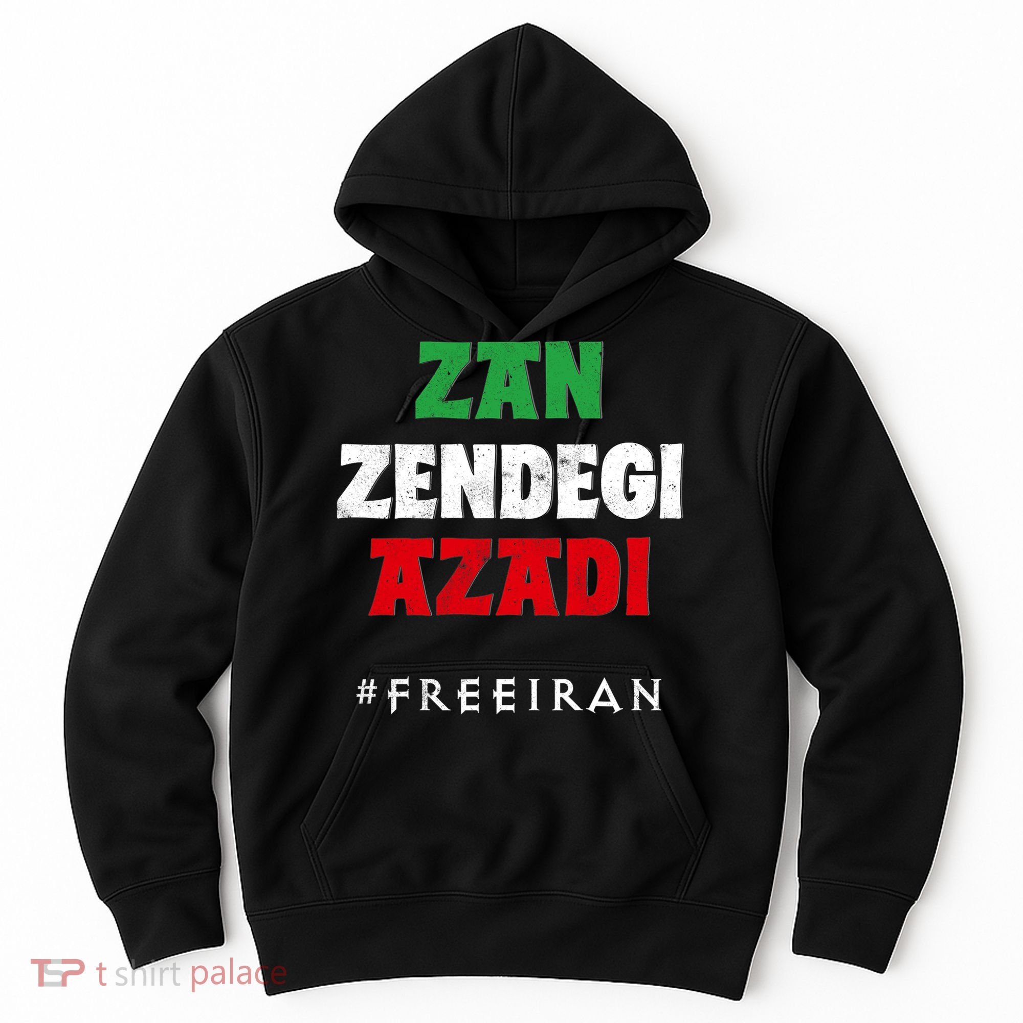 Iranian Flag ZAN ZENDEGI AZADI Support Iranian Women Protest Hoodie
