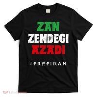 Iranian Flag ZAN ZENDEGI AZADI Support Iranian Women Protest T-Shirt thumb 0