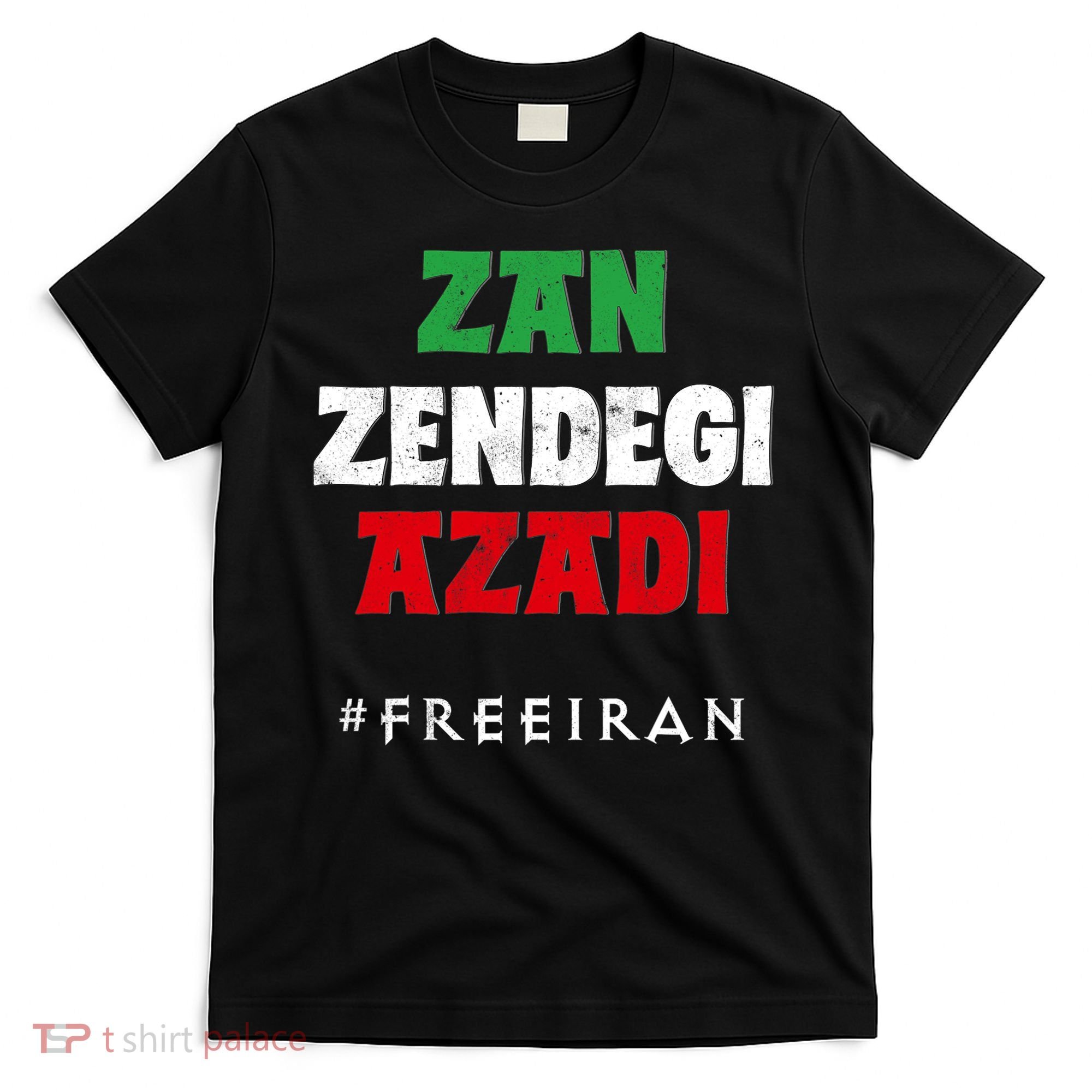 Iranian Flag ZAN ZENDEGI AZADI Support Iranian Women Protest T-Shirt