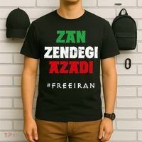 Iranian Flag ZAN ZENDEGI AZADI Support Iranian Women Protest T-Shirt thumb 6