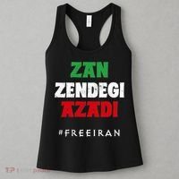 Iranian Flag ZAN ZENDEGI AZADI Support Iranian Women Protest Women's Tank Top thumb 3