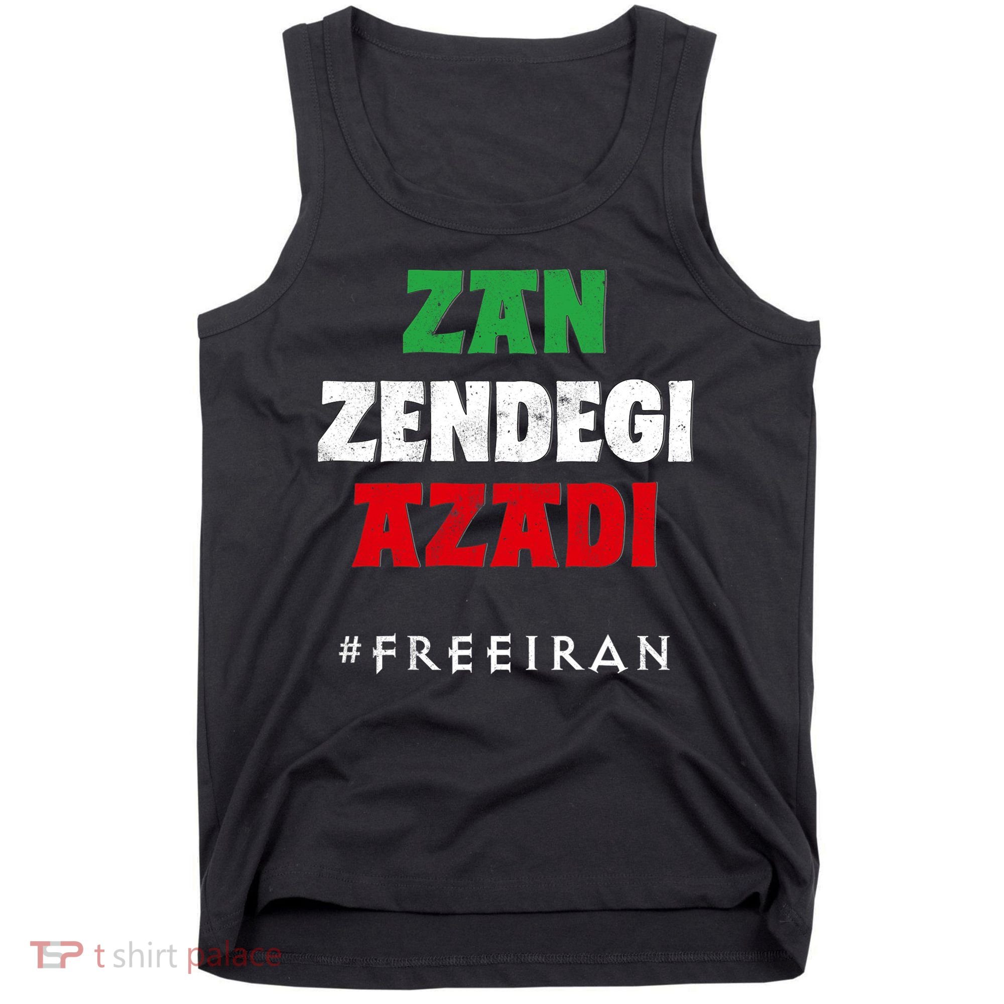 Iranian Flag ZAN ZENDEGI AZADI Support Iranian Women Protest Tank Top