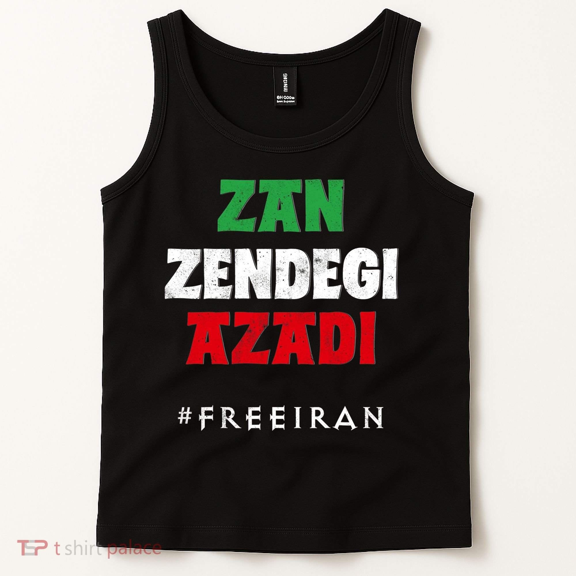 Iranian Flag ZAN ZENDEGI AZADI Support Iranian Women Protest Tank Top