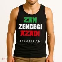 Iranian Flag ZAN ZENDEGI AZADI Support Iranian Women Protest Tank Top thumb 3