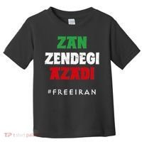 Iranian Flag ZAN ZENDEGI AZADI Support Iranian Women Protest Toddler T-Shirt thumb 0
