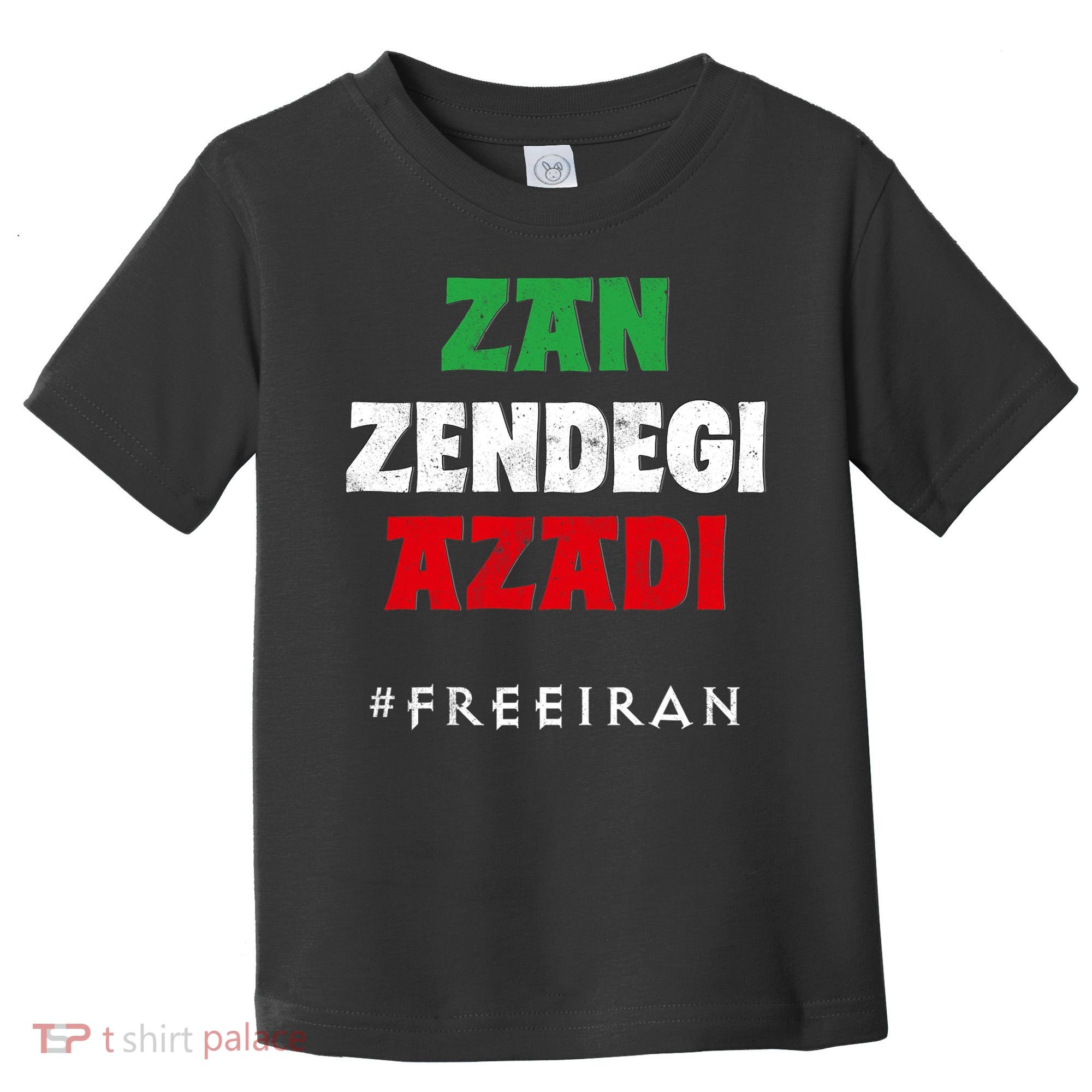 Iranian Flag ZAN ZENDEGI AZADI Support Iranian Women Protest Toddler T-Shirt