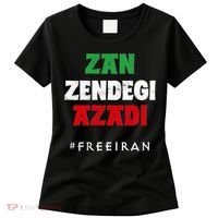 Iranian Flag ZAN ZENDEGI AZADI Support Iranian Women Protest Women's T-Shirt thumb 0