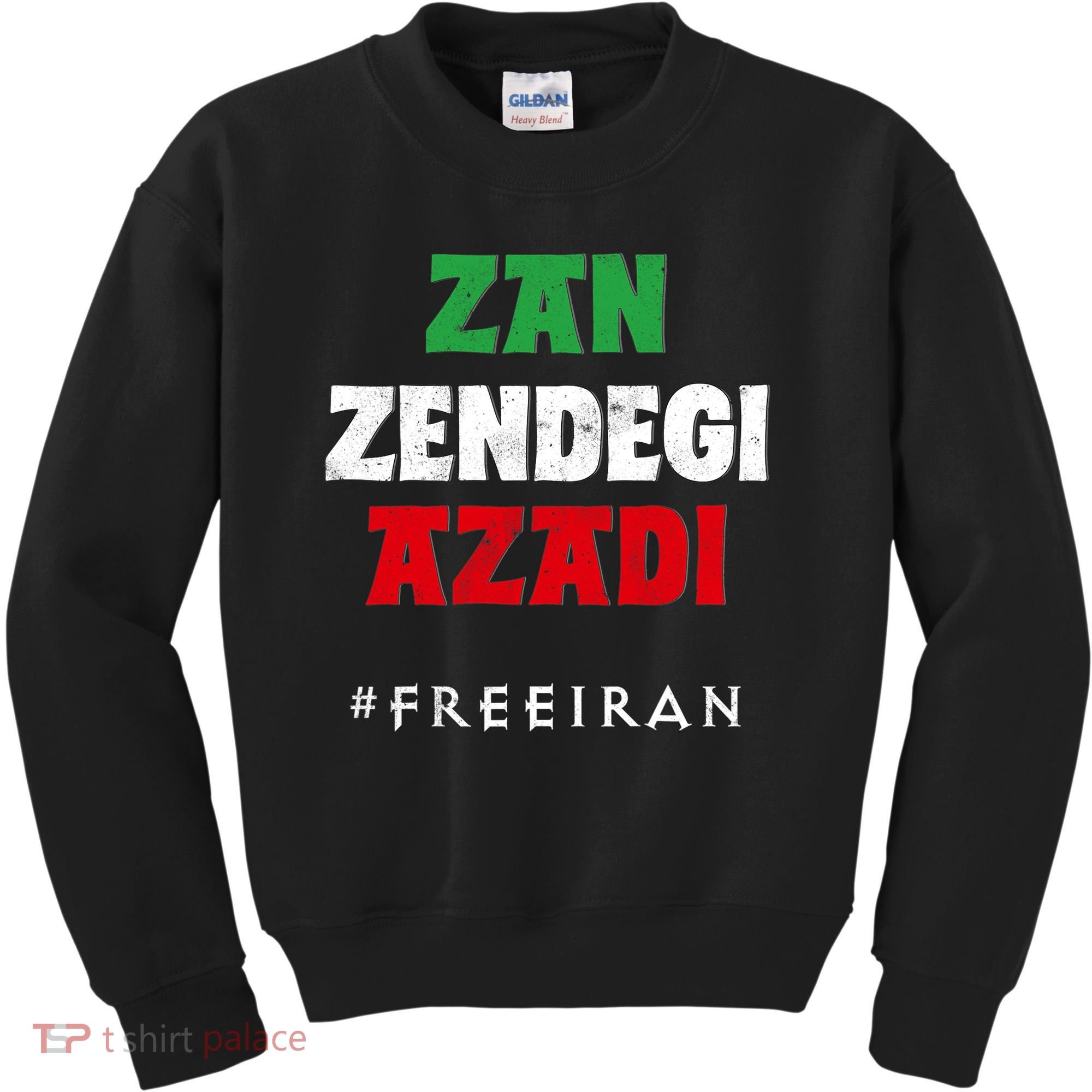 Iranian Flag ZAN ZENDEGI AZADI Support Iranian Women Protest Kids Sweatshirt