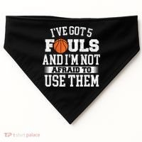 IVe Got 5 Fouls Basketball Player Ball Shooting USA-Made Doggie Bandana thumb 0