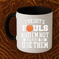 IVe Got 5 Fouls Basketball Player Ball Shooting Coffee Mug thumb 2