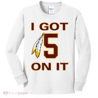 I Got 5 On It Washington Football Kids Long Sleeve Shirt thumb 0
