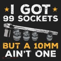 I Got 99 Sockets 10mm Aint One Funny Car Mechanic Garage Golf Towel thumb 3