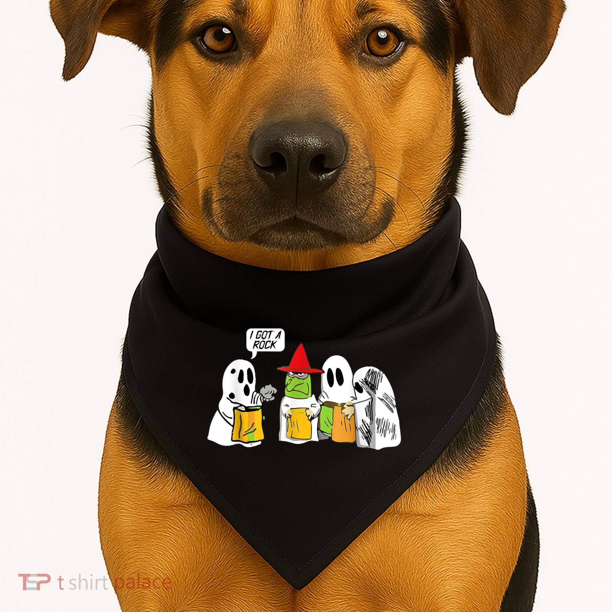 I Got A Rock Ghost, Halloween Party USA-Made Doggie Bandana