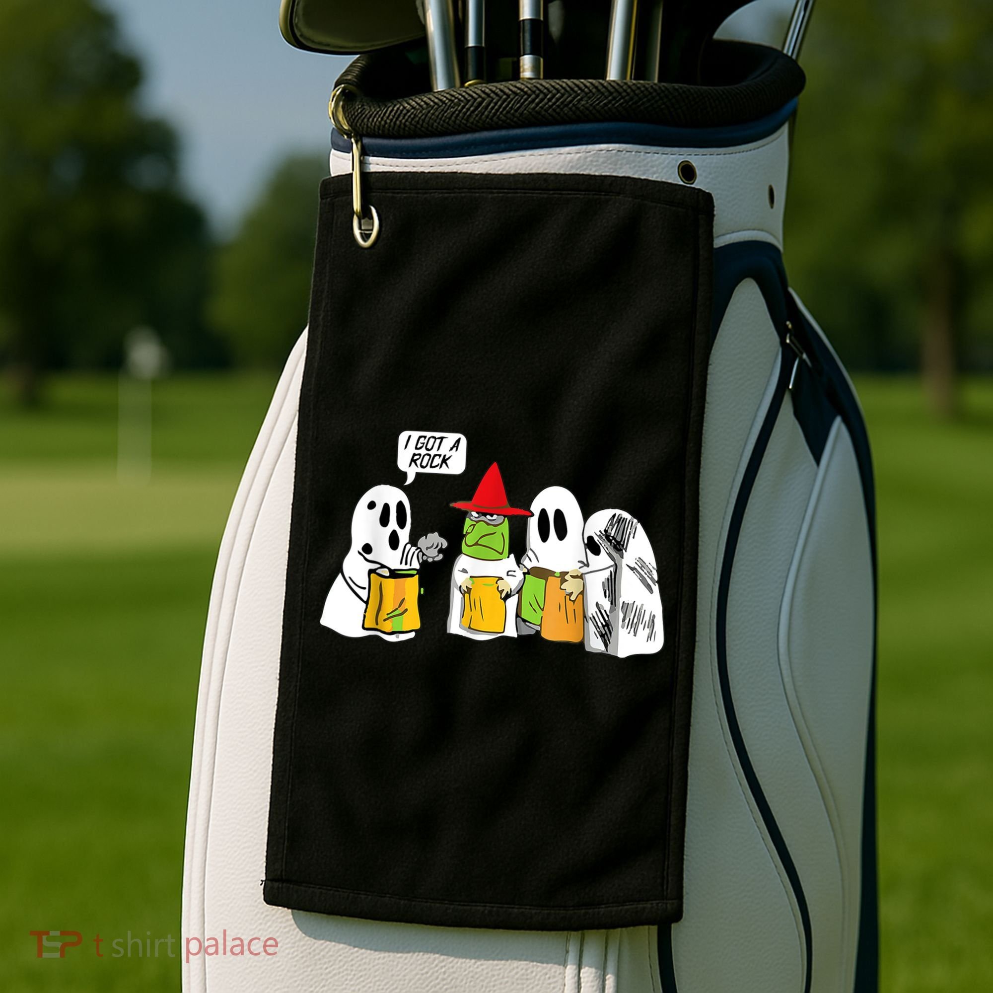 I Got A Rock Ghost, Halloween Party Golf Towel