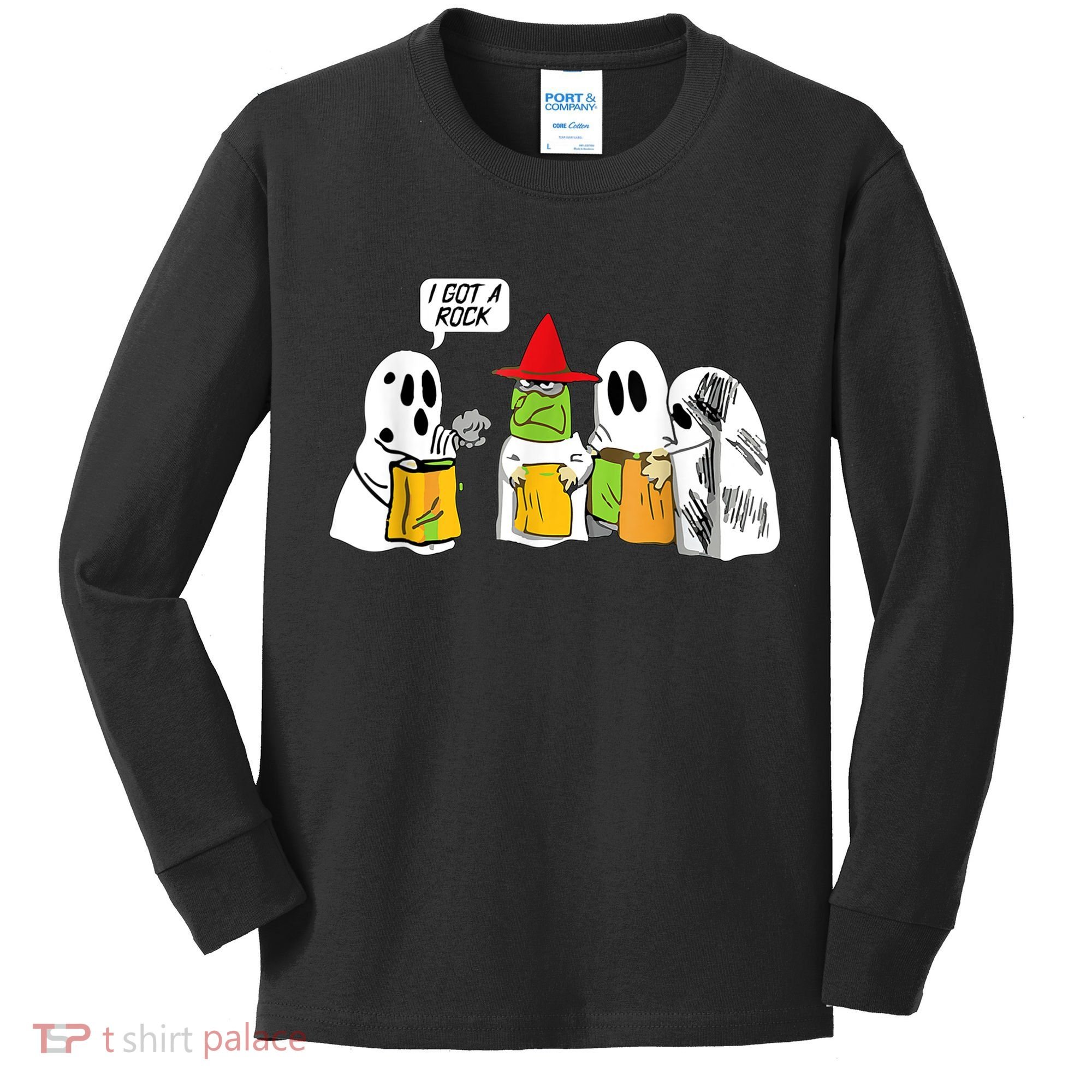 I Got A Rock Ghost, Halloween Party Kids Long Sleeve Shirt