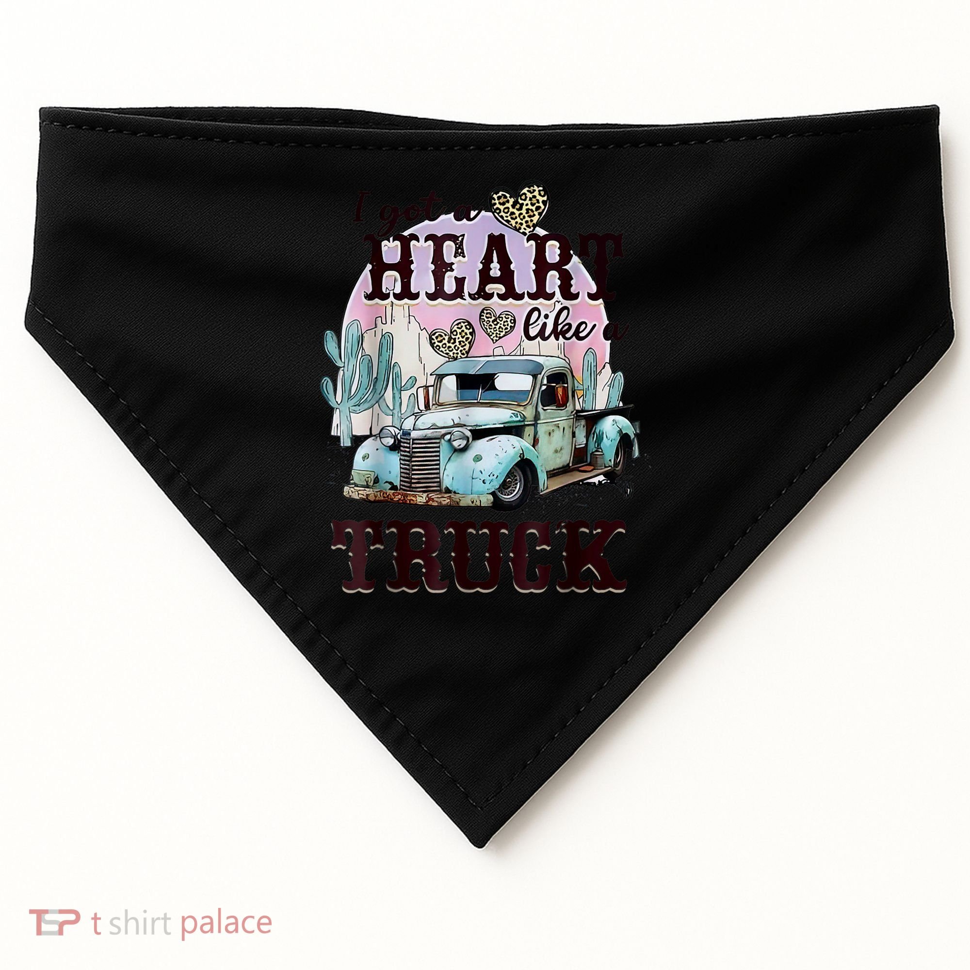 I Got A Heart Like A Truck Runs On Dreams USA-Made Doggie Bandana