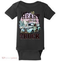 I Got A Heart Like A Truck Runs On Dreams Baby Bodysuit thumb 0