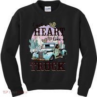 I Got A Heart Like A Truck Runs On Dreams Kids Sweatshirt thumb 0