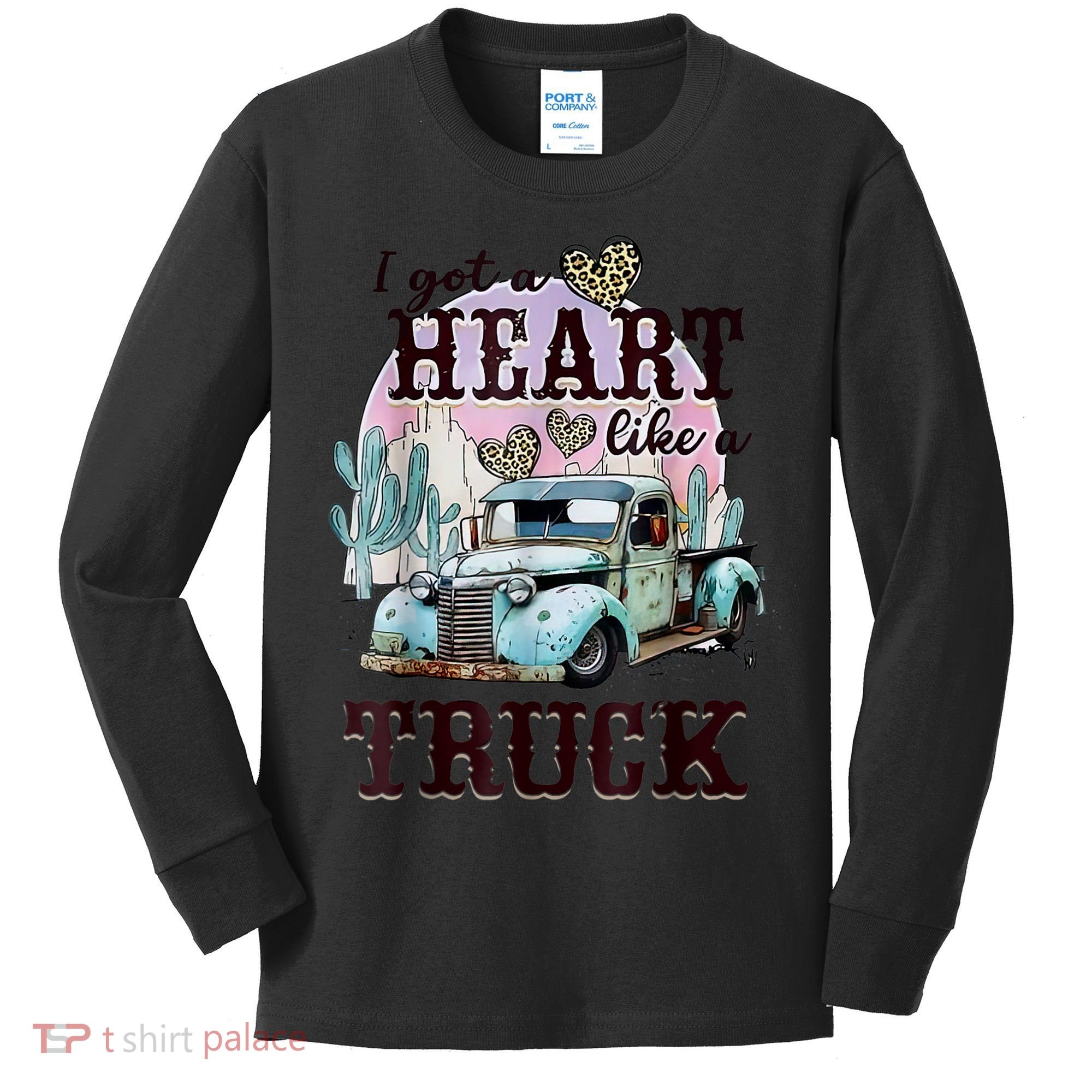 I Got A Heart Like A Truck Runs On Dreams Kids Long Sleeve Shirt