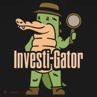 Investi Gator Alligator Spy Private Detective Investigator Apron thumb 3