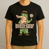Investi Gator Alligator Spy Private Detective Investigator T-Shirt thumb 3