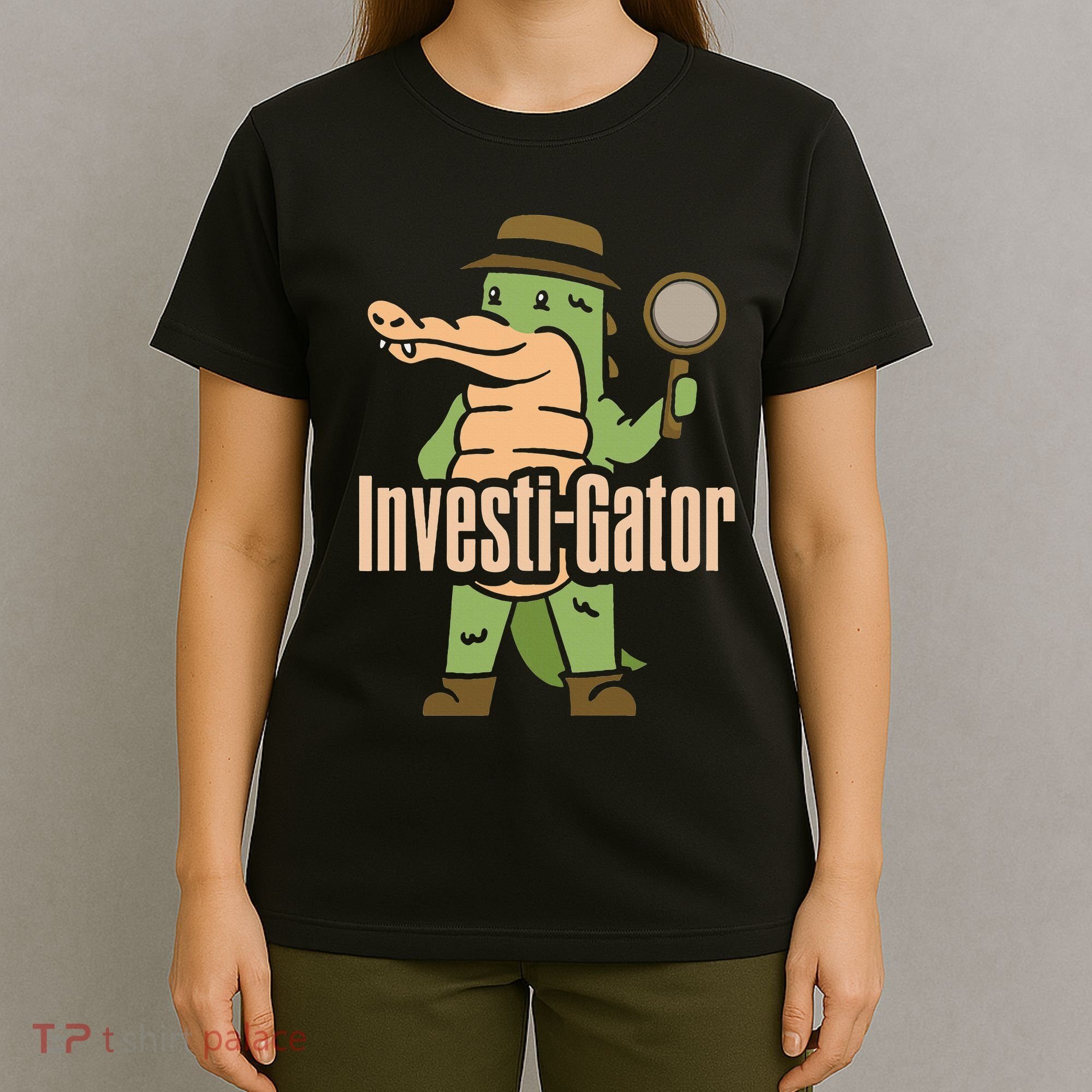 Investi Gator Alligator Spy Private Detective Investigator T-Shirt