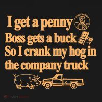 I Get A Penny Boss Gets A Buck So I Crank My Hog In Women's Hoodie thumb 2