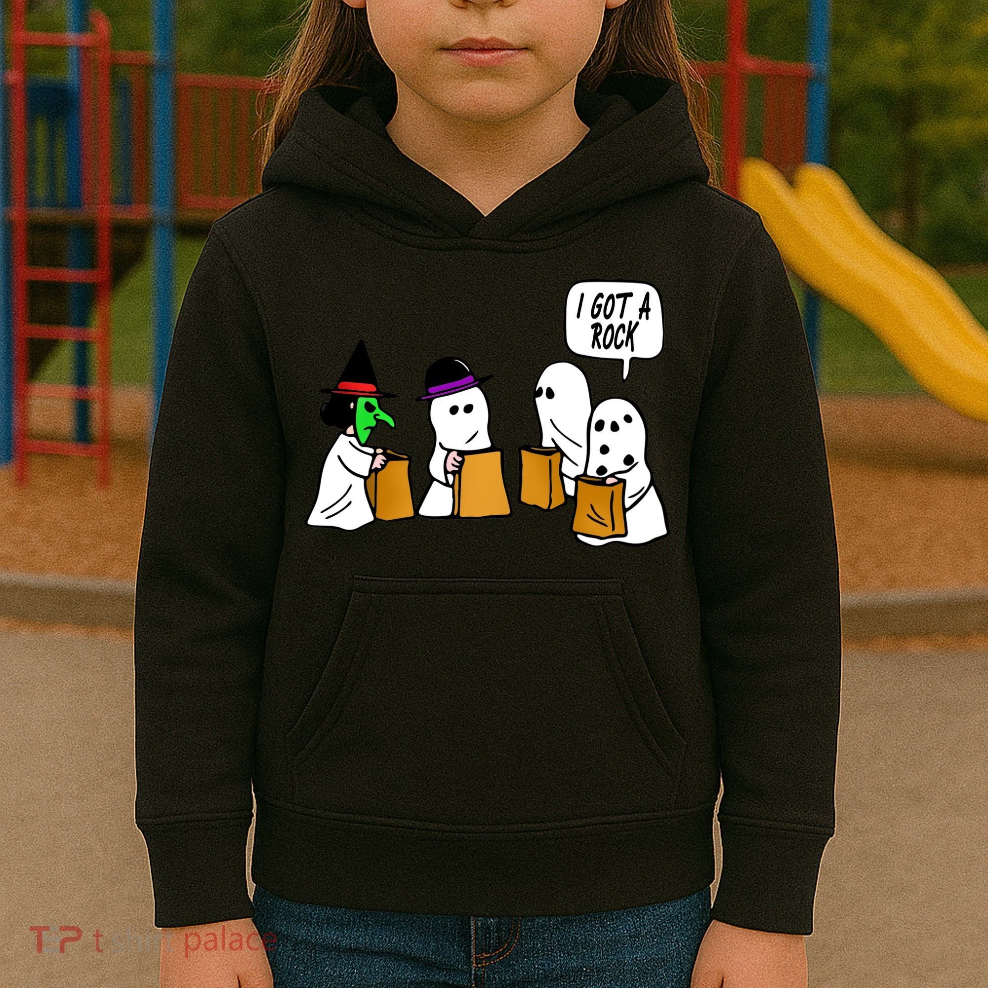 I Got A Rock Halloween Trick Or Treat Kids Hoodie