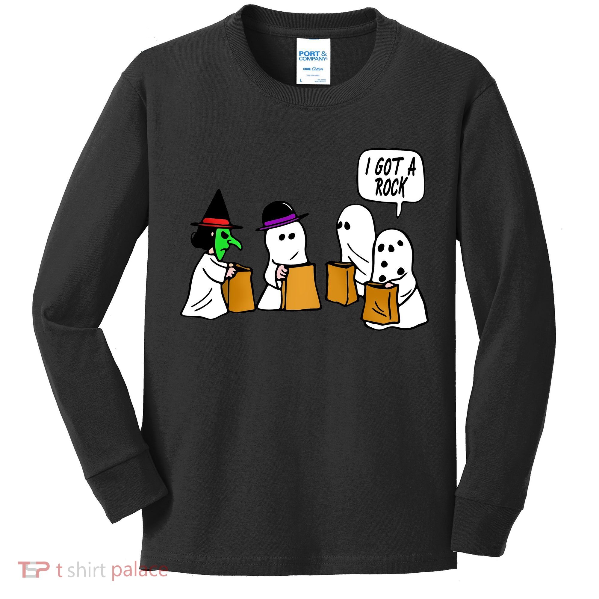 I Got A Rock Halloween Trick Or Treat Kids Long Sleeve Shirt