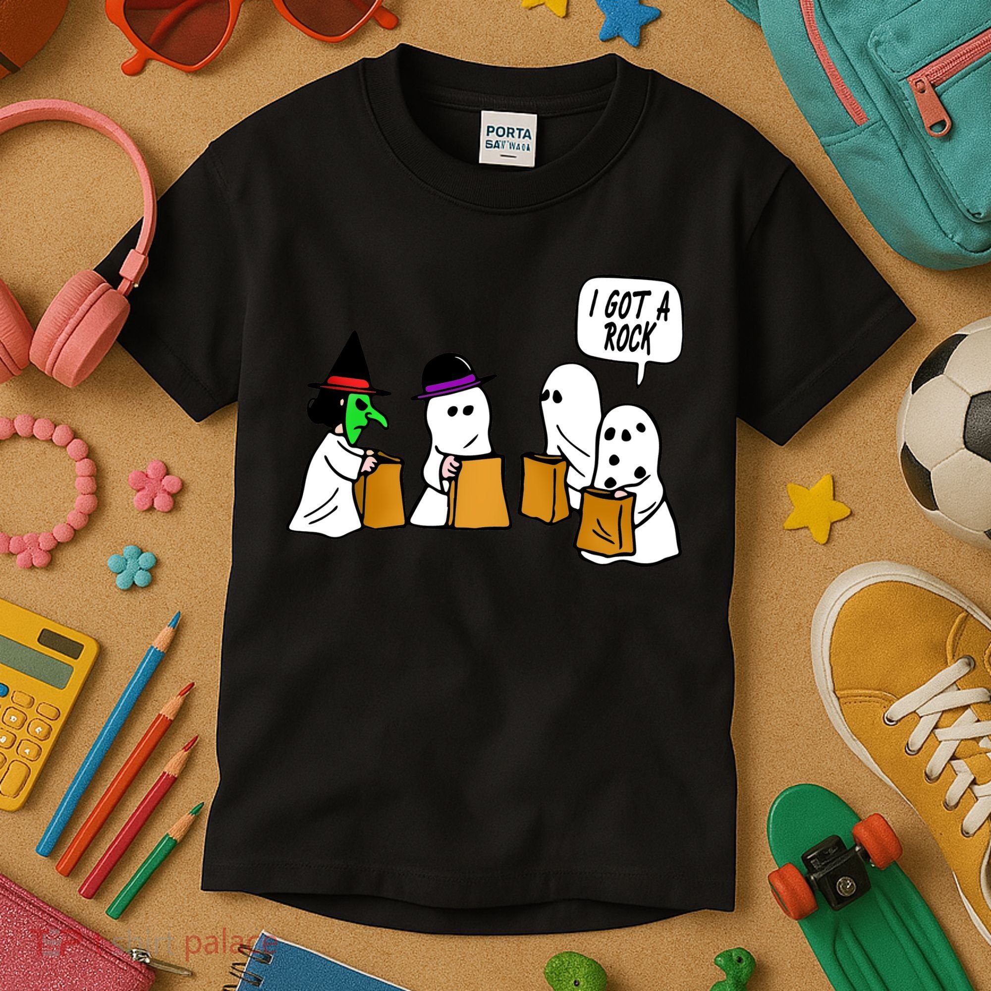 I Got A Rock Halloween Trick Or Treat Kids T-Shirt