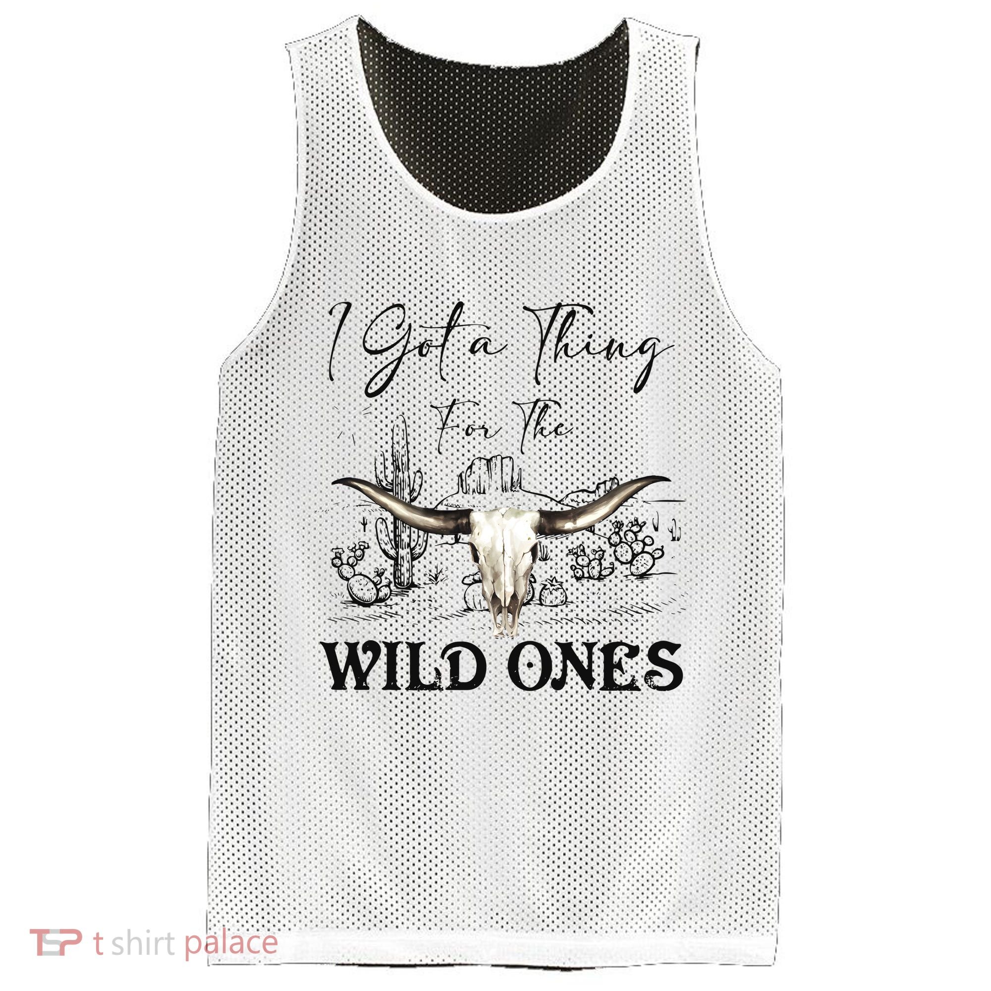 I Got A Thing For The Wild Ones Western Mesh Reversible Basketball Jersey Tank