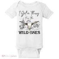 I Got A Thing For The Wild Ones Western Baby Bodysuit thumb 0