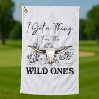 I Got A Thing For The Wild Ones Western Golf Towel thumb 1
