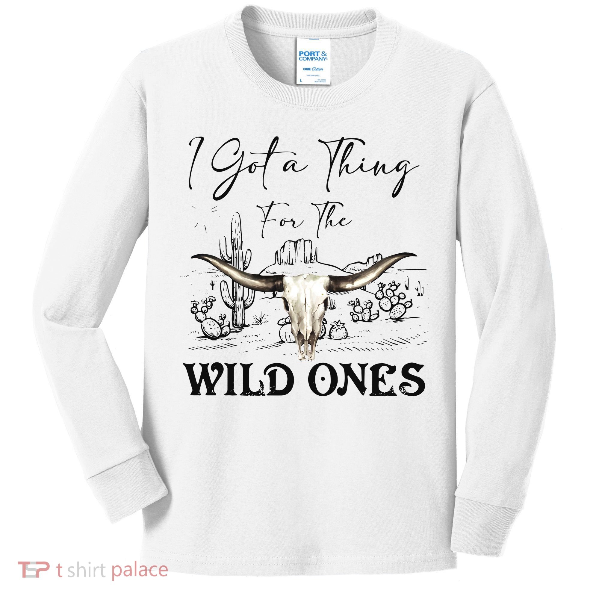 I Got A Thing For The Wild Ones Western Kids Long Sleeve Shirt