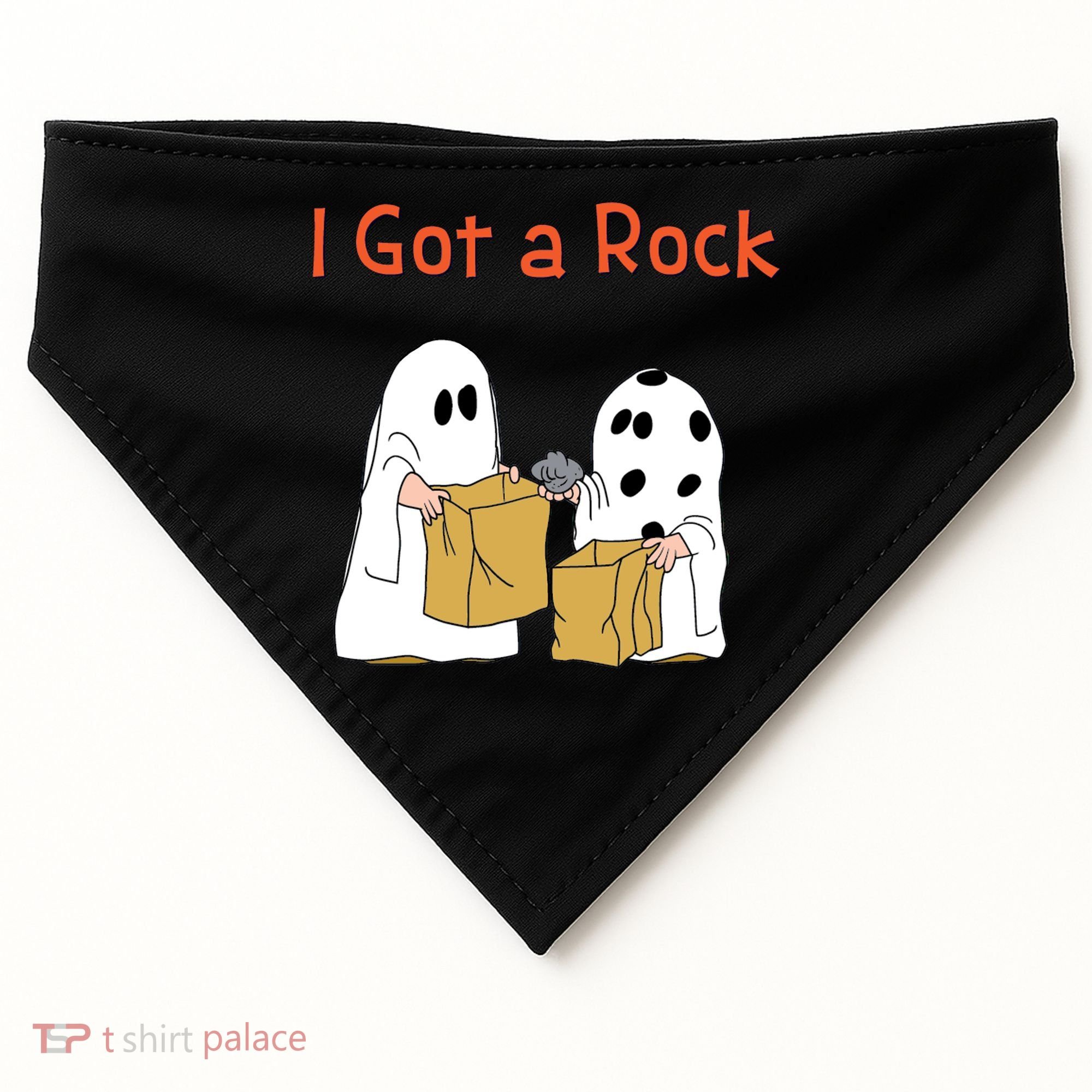 I Got A Rock Lazy Day Halloween Costume Funny Trick Or Treat USA-Made Doggie Bandana
