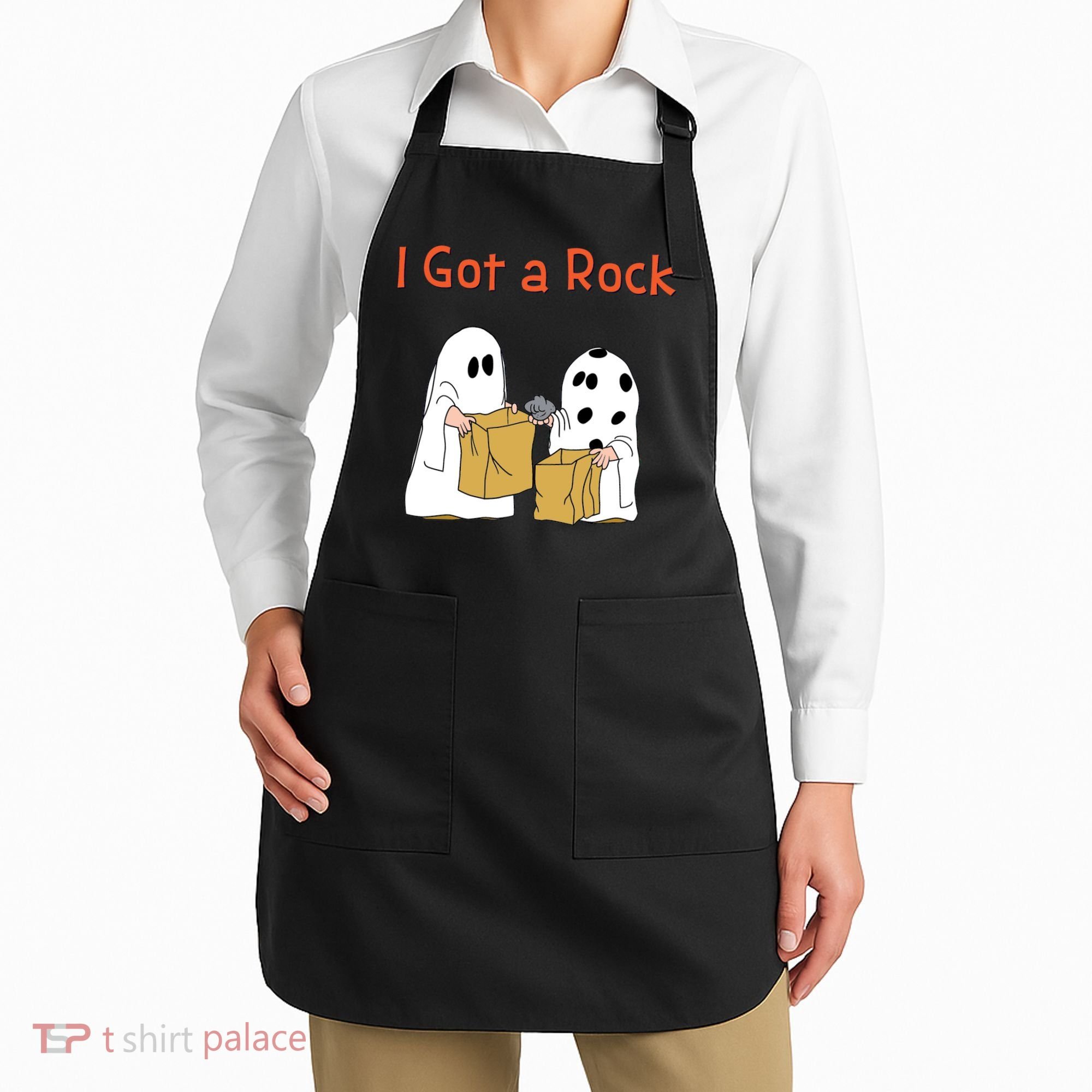 I Got A Rock Lazy Day Halloween Costume Funny Trick Or Treat Apron